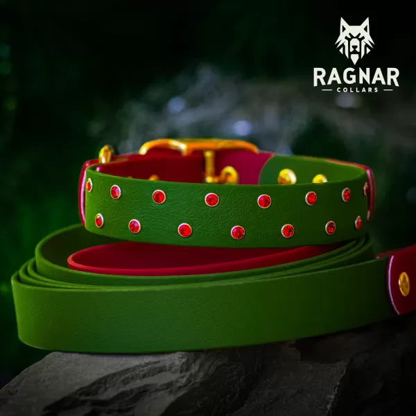 Ръчно изработени нашийници с камъчета от PVC уебинг – Ragnar Collars - Image 3